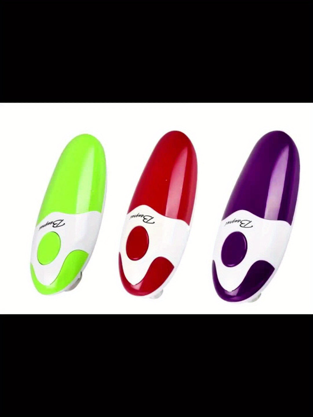 Bangrui Electric Can Opener - Hands-Free, Battery-Operated with Smooth Edge, Red & White Design, Ideal for Seniors with Arthritis, Easy-Grip Kitchen Gadget, Modern Kitchenware | Durable Plastic Body