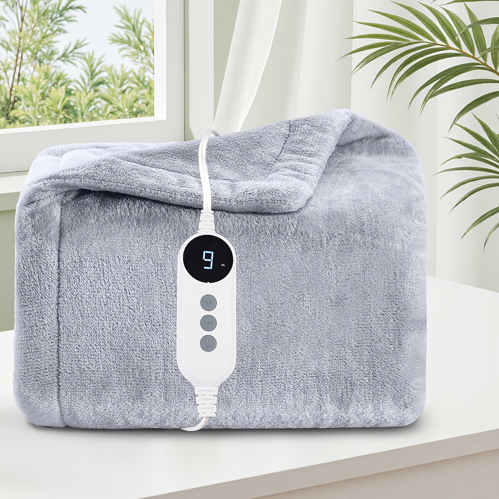 Heated Electric Blanket With All Size - Cozy Warm Double-sided Flannel Heated Blanket With 9 Heating Levels & 2/4/6/10 Hours Auto Off - Winter Comfort Heating Blanket, Gift Blanket, Machine Washable