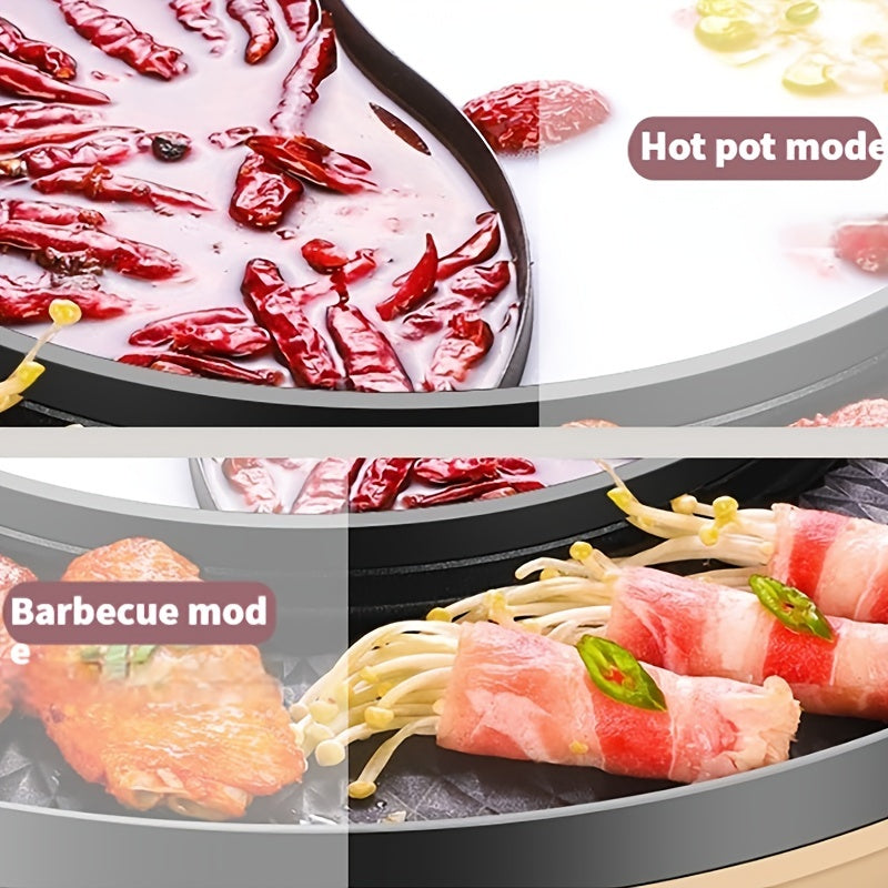 [Electric BBQ Grill Hot Pot] Smokeless Electric BBQ Grill and Hot Pot - Separable, Perfect for Home Cooking