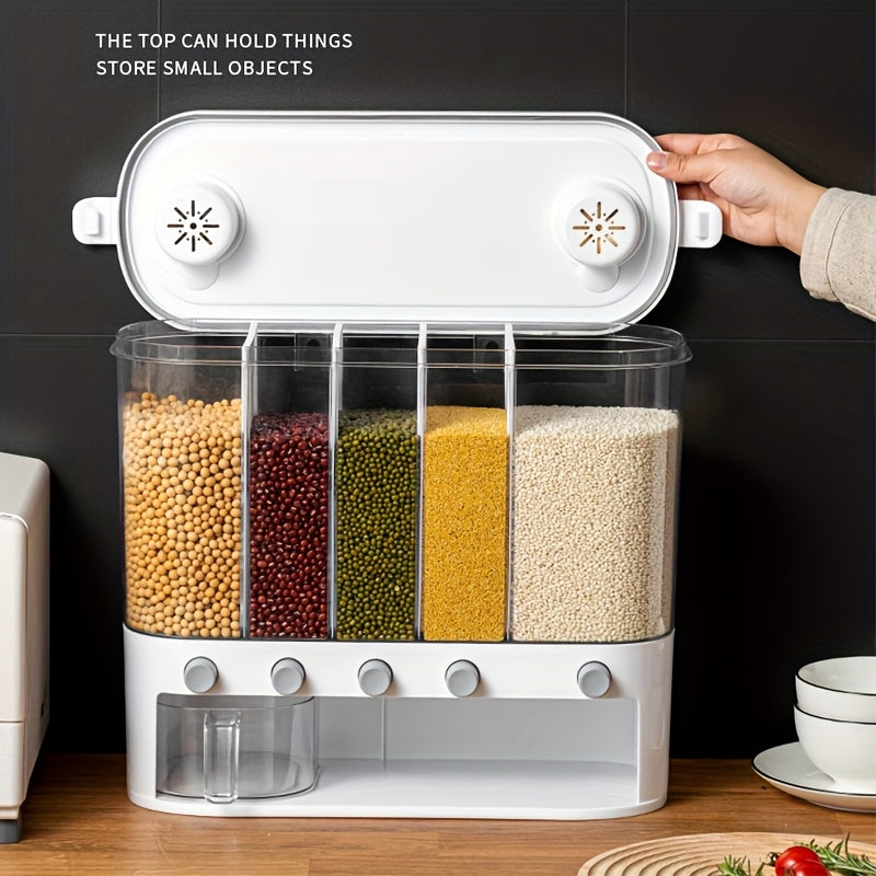 Faridabio 12L (4 Gallons) Kitchen Storage Container - Airtight, Bug-Proof & Moisture-Proof Food Organizer with Transparent Window - Space-Saving Square Bin for Pantry, Cabinet, Countertop - Ideal for Rice, Beans, Pasta, Spice