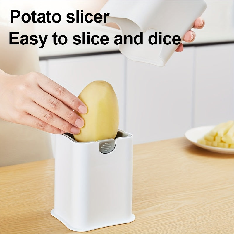 49-Grid Stainless Steel Potato Slicer and French Fry Cutter - Durable, Safe Design for Home, Hotel, and Commercial Kitchens, Vegetable Slicer and Chopper