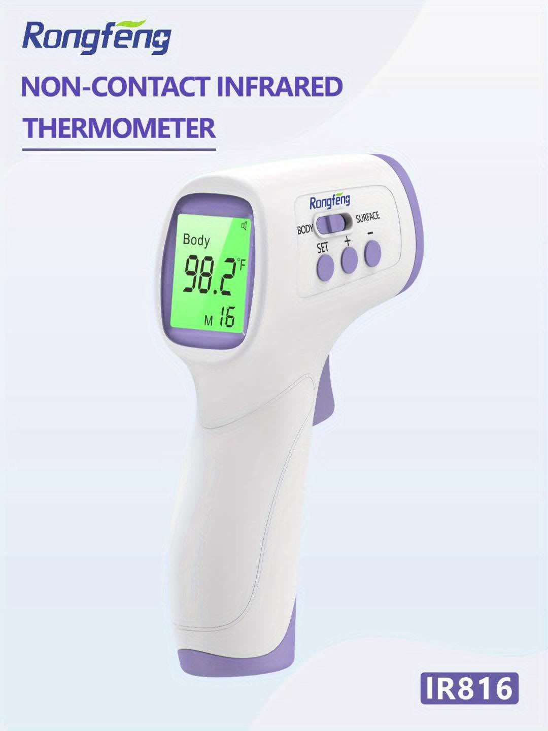[Digital Thermometer] Accurate Digital Forehead Thermometer | Adult and Children Non-Contact, Fever Alarm Function, 3 Backlights and 32 Memory Functions, Quick Results, Suitable for All Ages