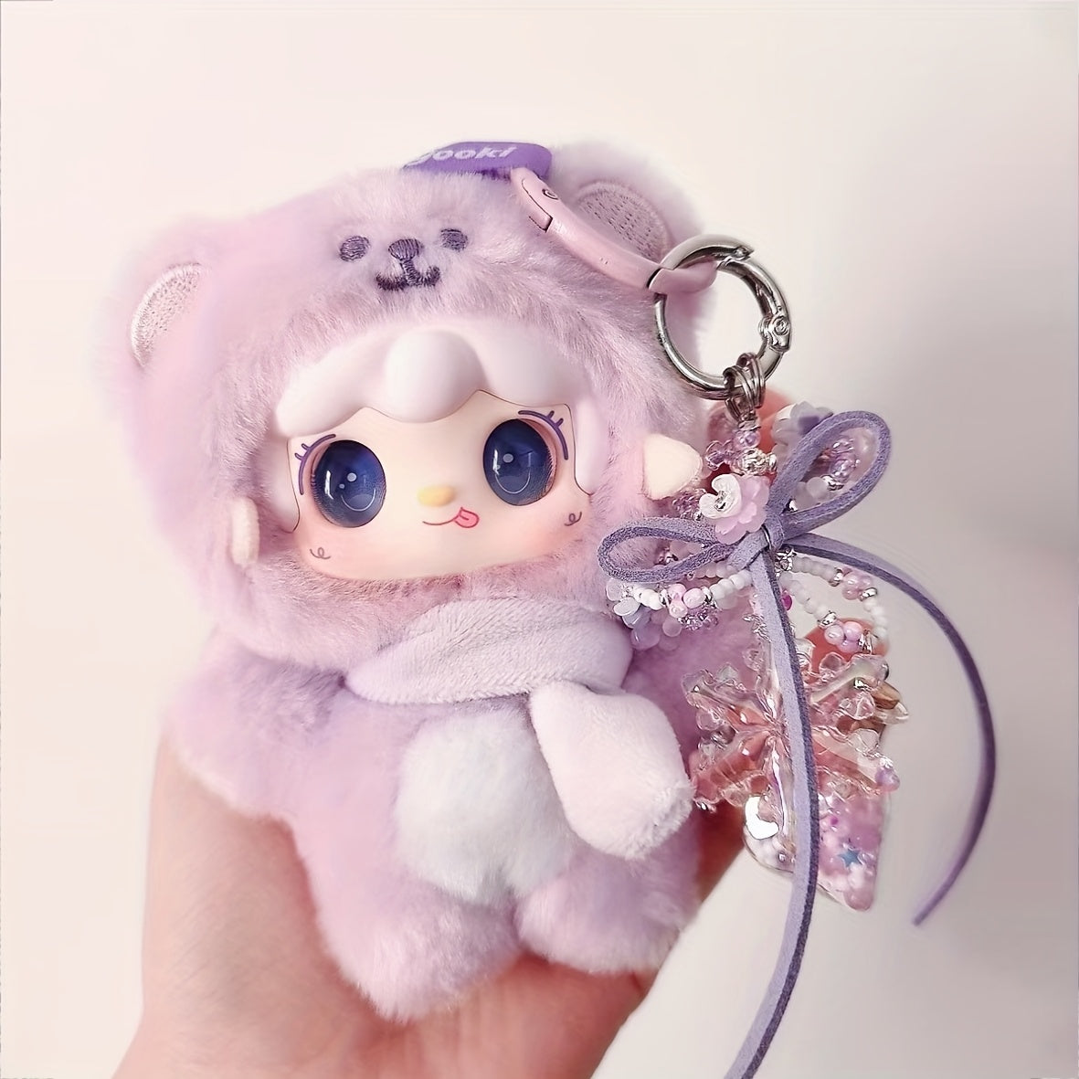 Multi-Color 1pc Genuine Yooki V4 Mysterious Teddy Bear Mystery Box Collectible Doll with Colorful Hair Accessories - Anime Plush, Expressive Eyes & Soft ABS Material, Perfect Gift for Teens & Adults (Halloween/Christmas/Easte