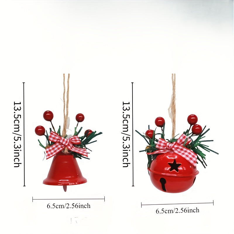 8 Sets of Christmas Bells in Different Styles, Jingle Bells, Multifunctional Christmas Tree Ornaments, Exquisite Christmas Decorations, Christmas Party Supplies, Christmas Tree Decorations