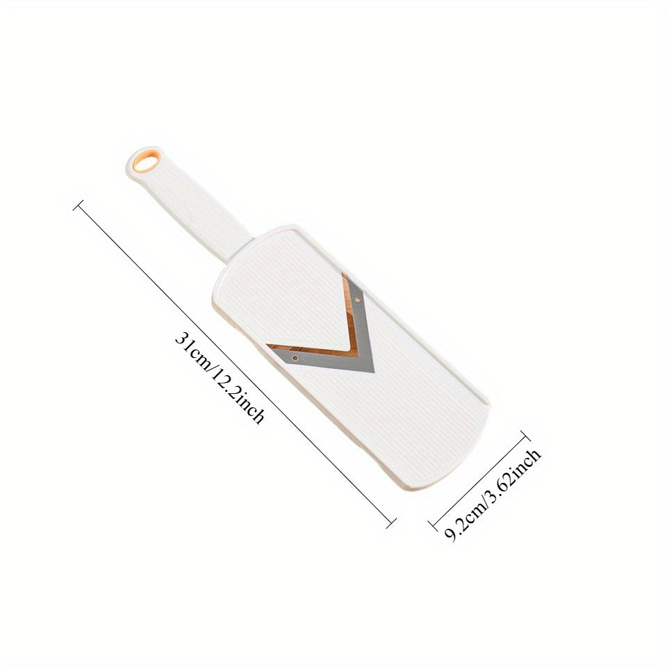 Heavy-Duty Manual Vegetable Grater with Anti-Slip Base & Ergonomic Handle - Stainless Steel Kitchen Tool for Cabbage, Radishes, Carrots, Salads - Easy-Clean Design, Durable Construction for Home Cooking & Professional Kitchen