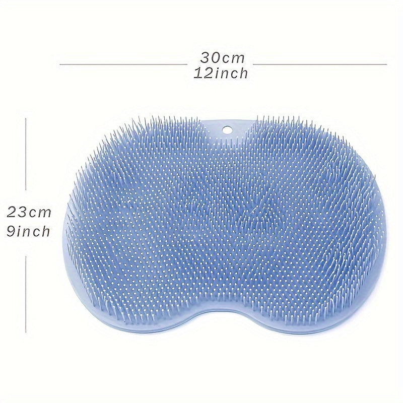 [Silicone Massage Pad] 2pcs Silicone Massage Pad - Bathtub and Shower, Foot and Back Washer, Wall Mounted Exfoliating Brush with Slip Suction Cup, Bathroom Cleaning Tools