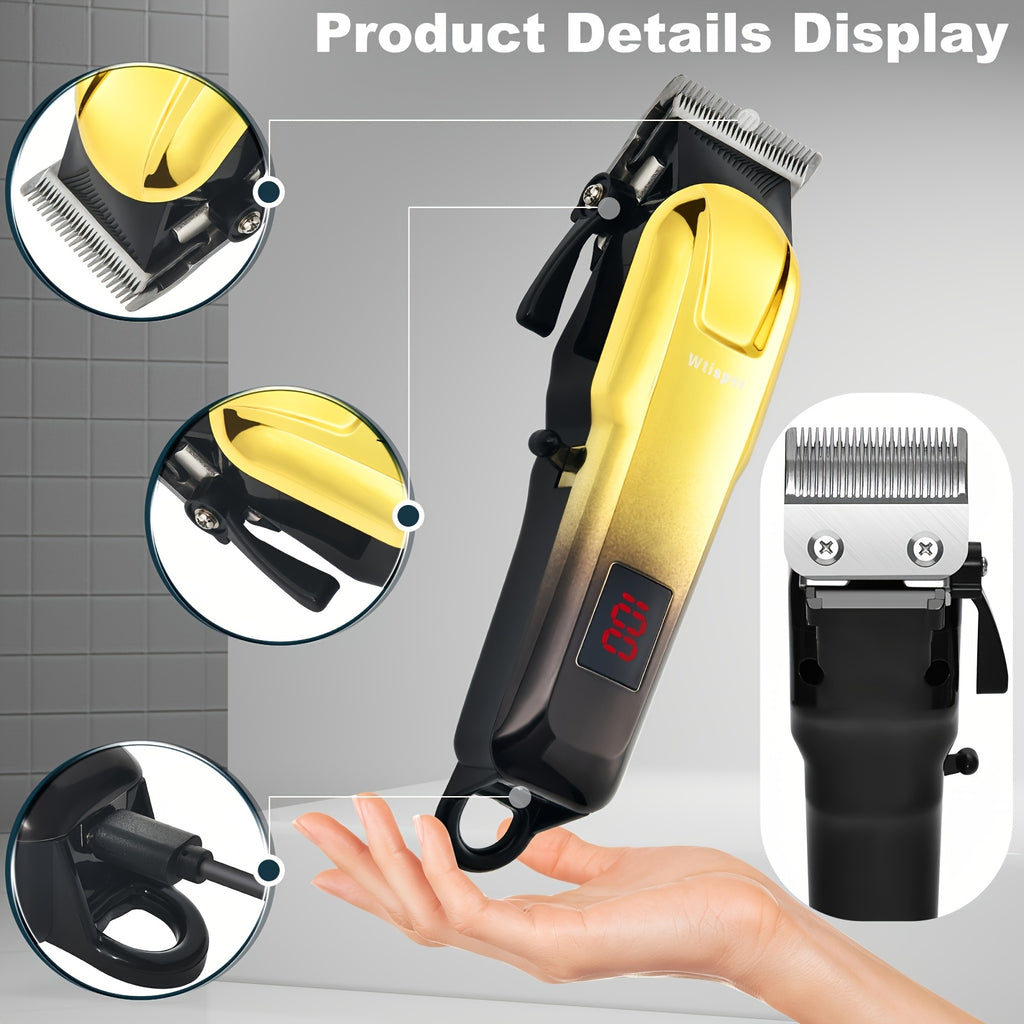 3-in-1 Set/2-in-1 Set/1pc Men's Hair Clipper Set And Beard Trimmer Set Men's Hair Clippers USB Charging Hair Clipper - LCD Power Display Suitable for Travel And Home Use, Comes with 4 Comb Attachments Men's Gift Birthday Gift