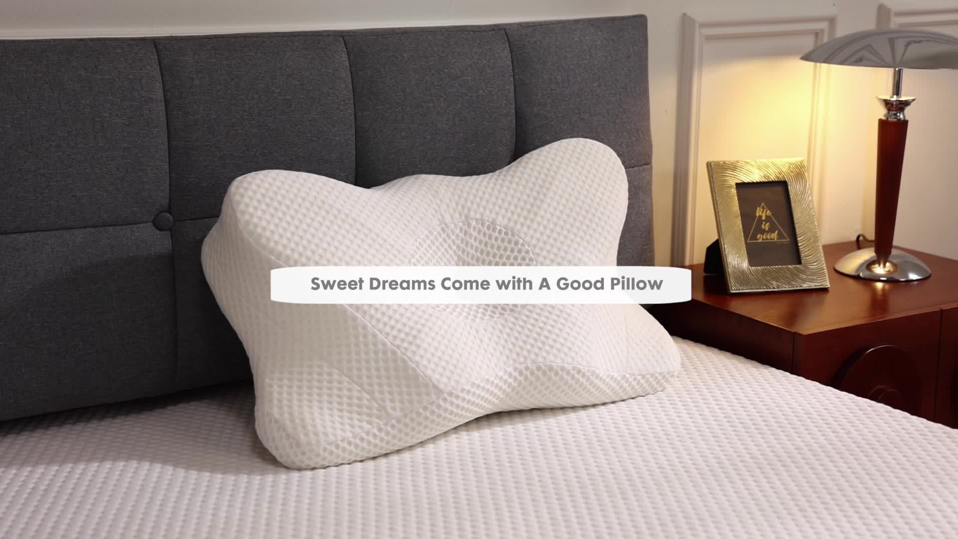 Cervical Neck Pillow, Ergonomic Contour Neck Pillows, Memory Foam Bed Pillow for Side Back Stomach Sleeper, Neck Pillow with Cooling Pillowcase