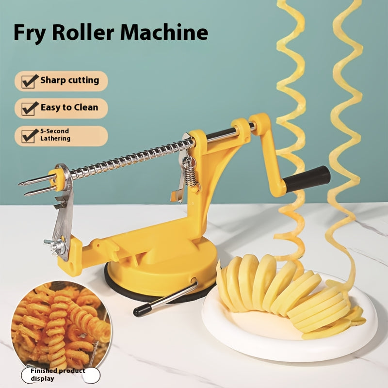 3-in-1 Fruit, Potato Peeler and Slicer, Multi-Function Manual Peeler, Suitable for Apples, Potatoes, and Bananas, Kitchen Gadget, Potato Fries Roller, Manual Peeler and Core Remover, Slicer, Multi-functional Potato Peeler, Ho