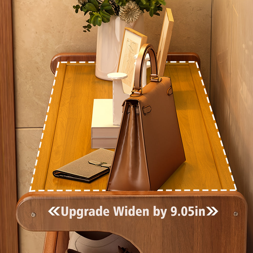 1pc Bamboo Shoe Rack 5-Tier/6-Tier (Adjustable) Heavy-Duty Bamboo Wood-Like Holds 18 Pairs of - Space-Saving Wide Shelf Entryway Organizer, Easy Assembly Standing Shoe Cabinet for Front Door, Living Room, Garage