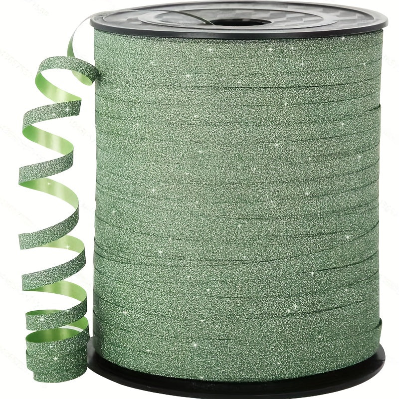 1pc 250 Yards Golden Glitter Ribbon Streamers - Mixed Color Plastic Ribbon for Gift Wrapping, Handicrafts, Wedding Party Decorations, Christmas, Halloween, Easter, Valentine'S Day, Graduation, Birthday, Anniversary, General U