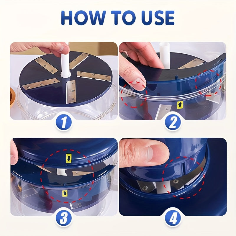 Automatic Electric Fruit & Vegetable Peeler with One-Touch Operation, Multi-Functional Peeling Machine for Apples, Potatoes, Carrots, Tomatoes, Garlic, Grapes, Citrus, Avocados - Heavy-Duty Plastic Processor-like for Quick Pe