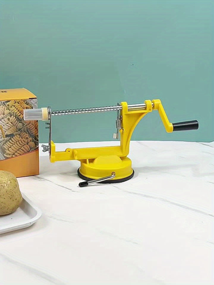 3-in-1 Fruit, Potato Peeler and Slicer, Multi-Function Manual Peeler, Suitable for Apples, Potatoes, and Bananas, Kitchen Gadget, Potato Fries Roller, Manual Peeler and Core Remover, Slicer, Multi-functional Potato Peeler, Ho