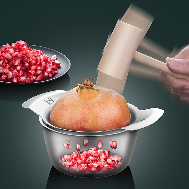 3pcs/set, Stainless Steel Pomegranate Peeler, Restaurant Fruit Opener, Eating Pomegranate, Removing Seeds And Meat, Tapping And Music Tool, Kitchen Supplies, Kitchen Accessories