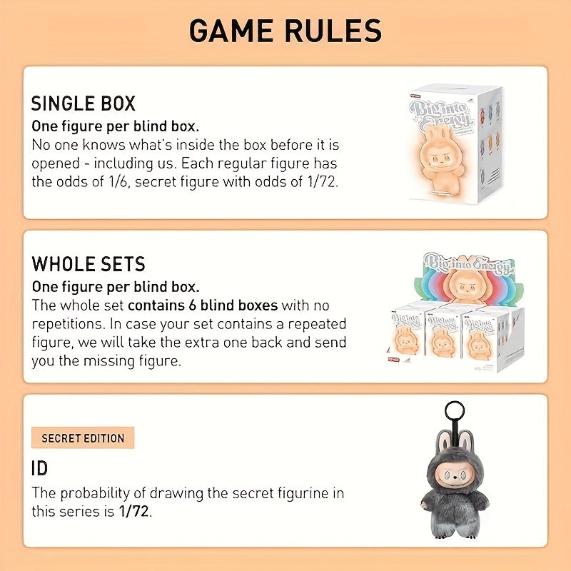 POP MART Labubu 3.0 High Energy Ahead Series Soft Vinyl Plush Keychain Blind Box | Random Surprise Characters | Collectible Figurines | Perfect For Birthday Or Halloween Gifts | Labooboo Doll