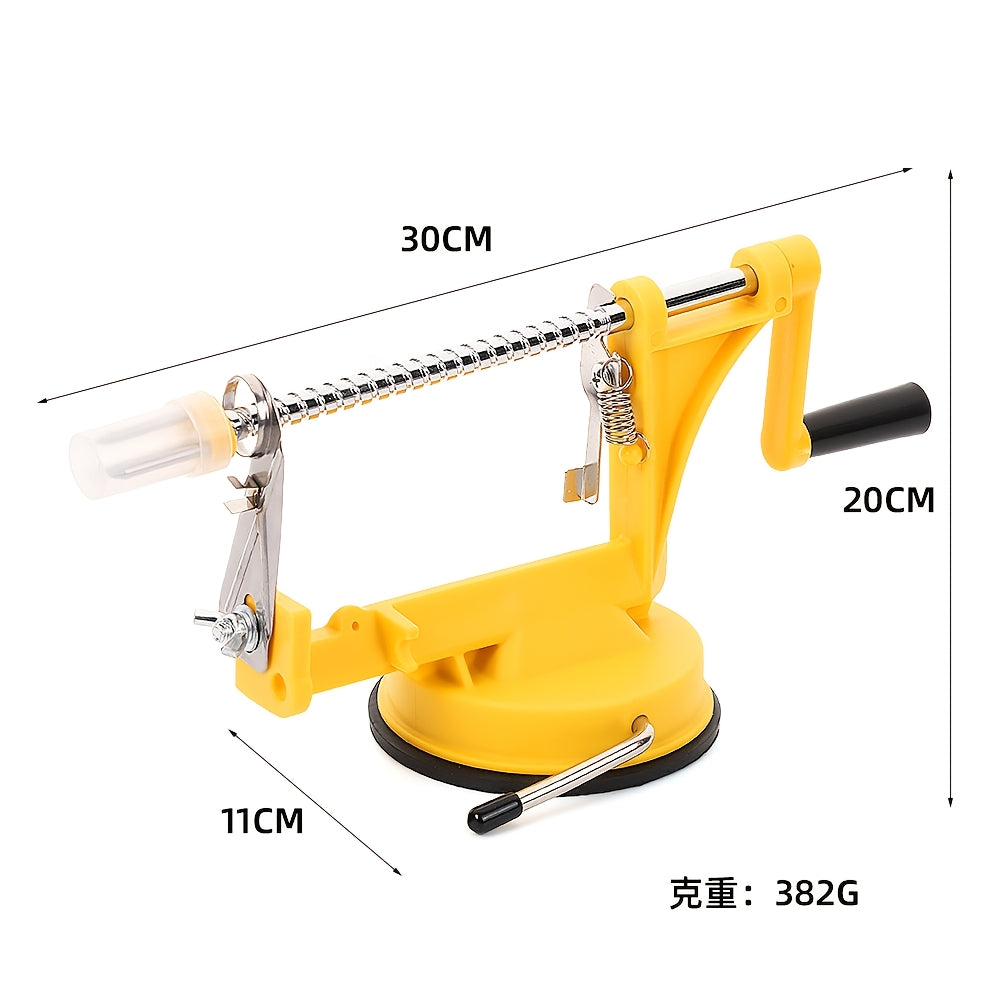 3-in-1 Fruit, Potato Peeler and Slicer, Multi-Function Manual Peeler, Suitable for Apples, Potatoes, and Bananas, Kitchen Gadget, Potato Fries Roller, Manual Peeler and Core Remover, Slicer, Multi-functional Potato Peeler, Ho