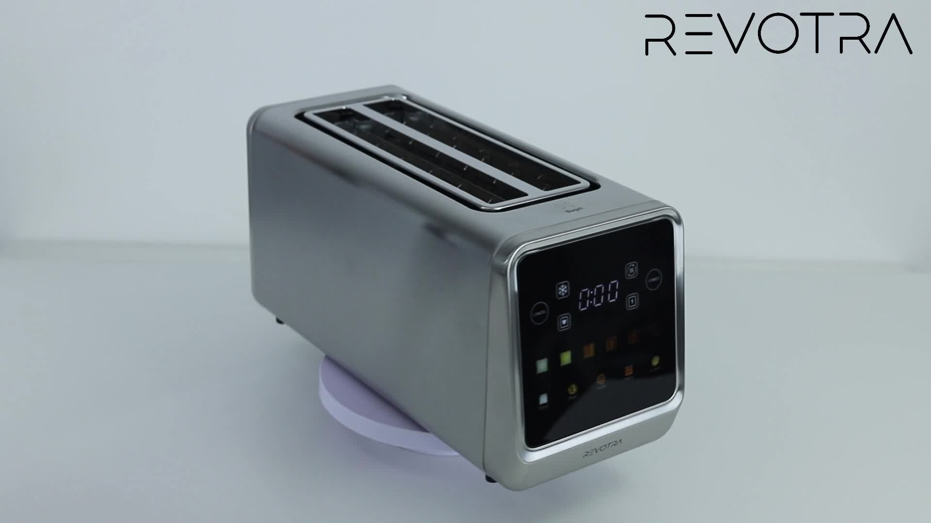 Long Slot Toaster 4 Slice, Touch Screen LED Display, 1.5" Extra Wide Slots for Thick Bread & Bagels, Countdown Timer, Memory Function, Dual Independent Control, 6 Shade Settings, Stainless Steel