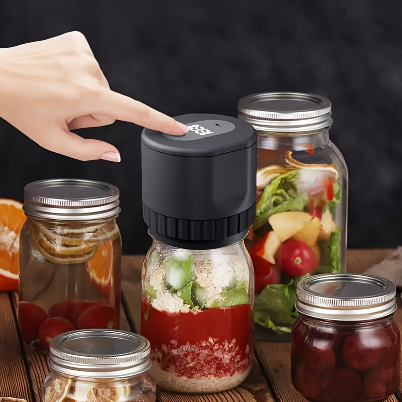 Electric Vacuum Mason Jar Vacuum Sealing Kit - Contains Sealing Lids, Suitable For Wide Mouth And Regular Mouth Mason Jars, Food Preservation Vacuum Sealer For Home Preservation.