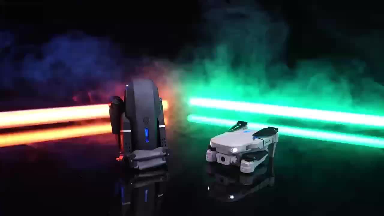 E88/E99 Black/Orange Drone With Camera, Foldable Rc Drone With APP Control, S2S Black Drone With Camera, Real-time Video Remote Control Quadcopter, Comes With 2 Batteries, Birthday Gift Indoor And Outdoor Drone Aircraft, Chri