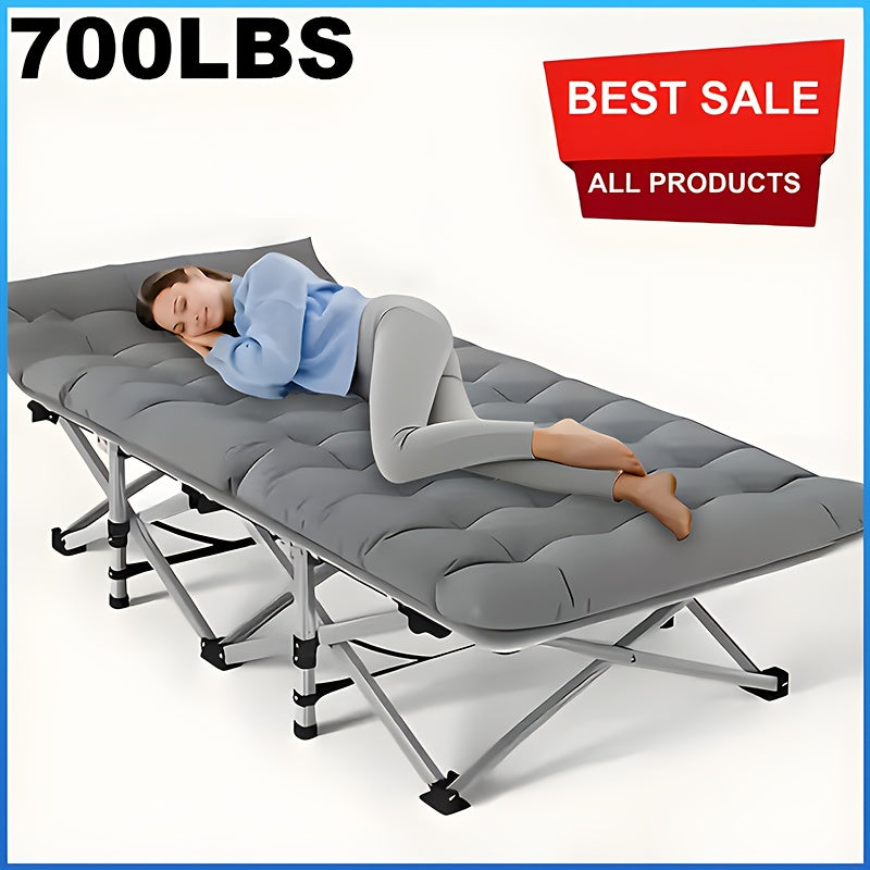 59/75 Inch Optional;bed/mattress Optional; 75-inch Folding Bed, Camping Bed, Portable Folding Guest Bed, 700 Lbs Weight Limit, Adult Outdoor Travel Bed, Suitable For Patios And Camping - Elegant Outdoor Furniture, For Outdoor