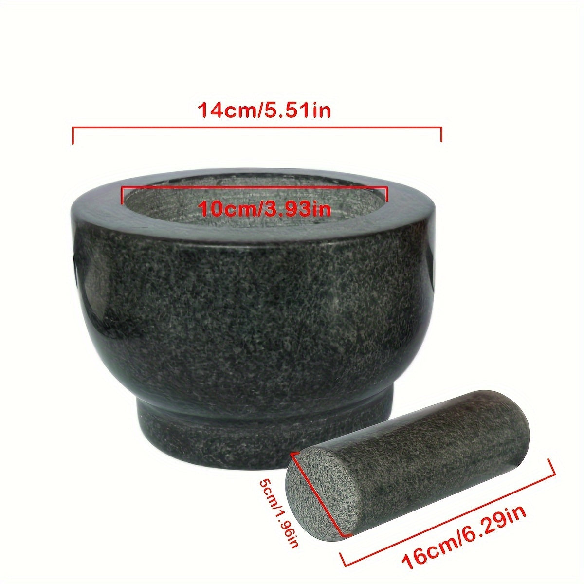 1 Set Blue Stone Polished Bowl Mortar, Natural Garlic Crusher, Grinder, Home Use Natural Stone Grinding and Crushing Tool for Seasonings, Grains, Beans, and Traditional Chinese Medicinal