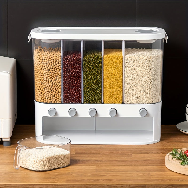 Faridabio 12L (4 Gallons) Kitchen Storage Container - Airtight, Bug-Proof & Moisture-Proof Food Organizer with Transparent Window - Space-Saving Square Bin for Pantry, Cabinet, Countertop - Ideal for Rice, Beans, Pasta, Spice