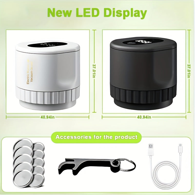 Electric Vacuum Mason Jar Vacuum Sealing Kit - Contains Sealing Lids, Suitable For Wide Mouth And Regular Mouth Mason Jars, Food Preservation Vacuum Sealer For Home Preservation.