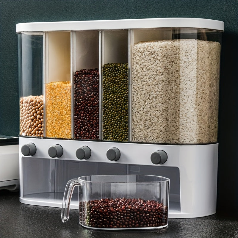 Faridabio 12L (4 Gallons) Kitchen Storage Container - Airtight, Bug-Proof & Moisture-Proof Food Organizer with Transparent Window - Space-Saving Square Bin for Pantry, Cabinet, Countertop - Ideal for Rice, Beans, Pasta, Spice