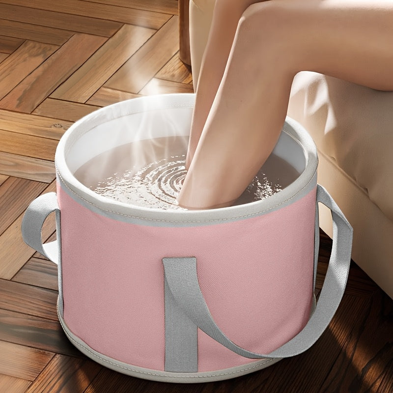 Collapsible Foot Soak Bath Tub - Portable Spa Basin with Reinforced Handles, No Electricity Needed, Lightweight & Sturdy Design for Home, Travel, Salon, Spa - Easy to Store, Unscented Foot/Hand soak Bath