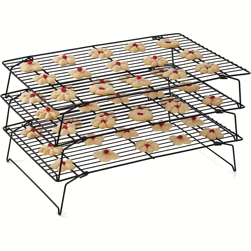 [Cake Cooling Rack] 3-Tier Foldable Cooling Rack - Cake Tool - Baking Accessory - Cookie and Cake Drying Stand
