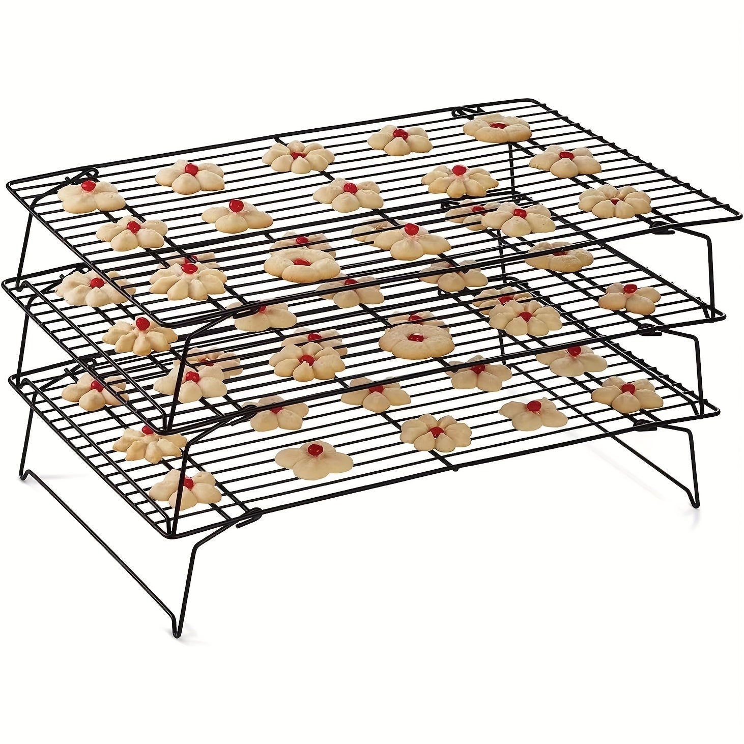 [Cake Cooling Rack] 3-Tier Foldable Cooling Rack - Cake Tool - Baking Accessory - Cookie and Cake Drying Stand