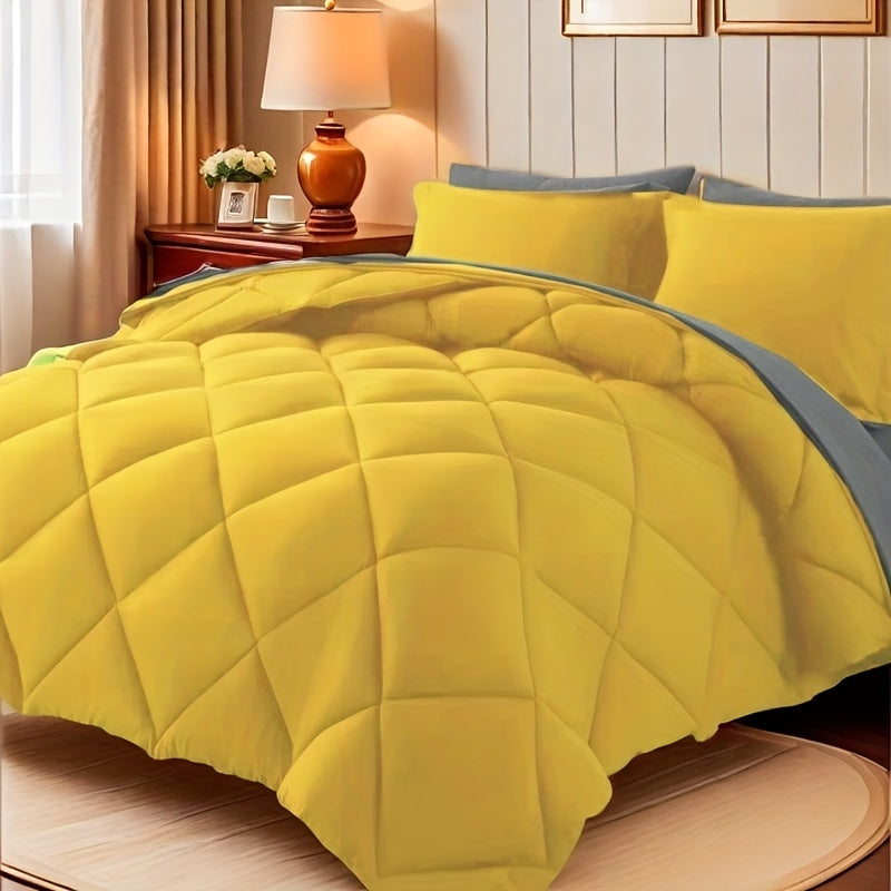 Cosybay 7pcs Luxurious Comforter Set-Breathable Comforter-Ultra-Soft Fluffy Fiber Filling, Warmth for All Seasons-Quilted Comforter, Flat Sheet, Fitted Sheet, Pillowcases, Pillow Shams, Bed In A Bag, Pumpkin Color Halloween C