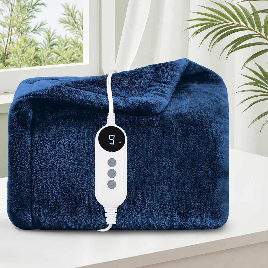 Heated Electric Blanket With All Size - Cozy Warm Double-sided Flannel Heated Blanket With 9 Heating Levels & 2/4/6/10 Hours Auto Off - Winter Comfort Heating Blanket, Gift Blanket, Machine Washable