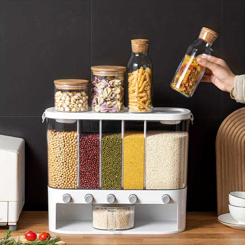 Faridabio 12L (4 Gallons) Kitchen Storage Container - Airtight, Bug-Proof & Moisture-Proof Food Organizer with Transparent Window - Space-Saving Square Bin for Pantry, Cabinet, Countertop - Ideal for Rice, Beans, Pasta, Spice