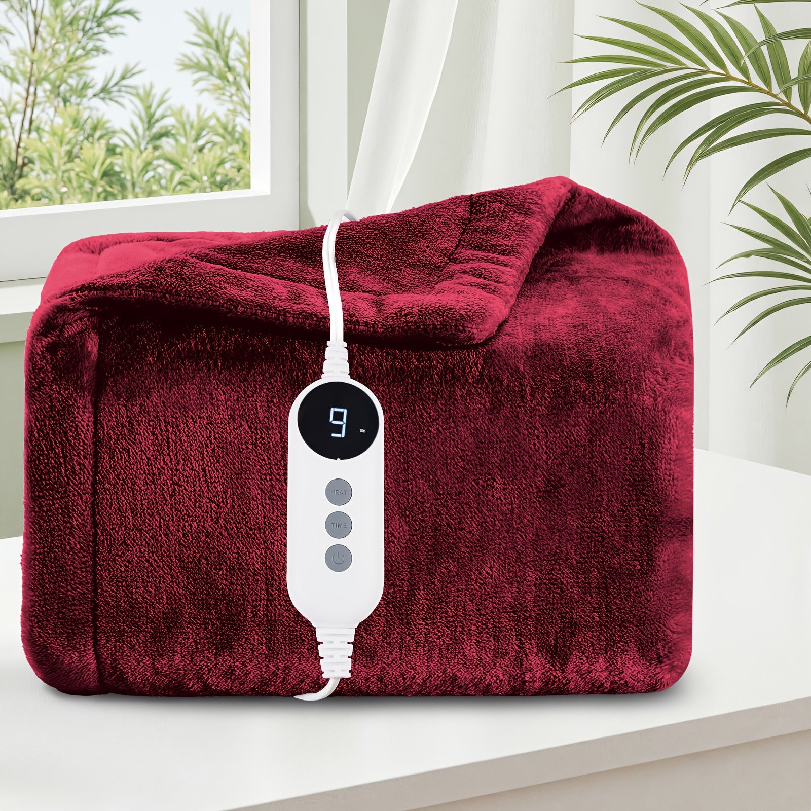 Heated Electric Blanket With All Size - Cozy Warm Double-sided Flannel Heated Blanket With 9 Heating Levels & 2/4/6/10 Hours Auto Off - Winter Comfort Heating Blanket, Gift Blanket, Machine Washable